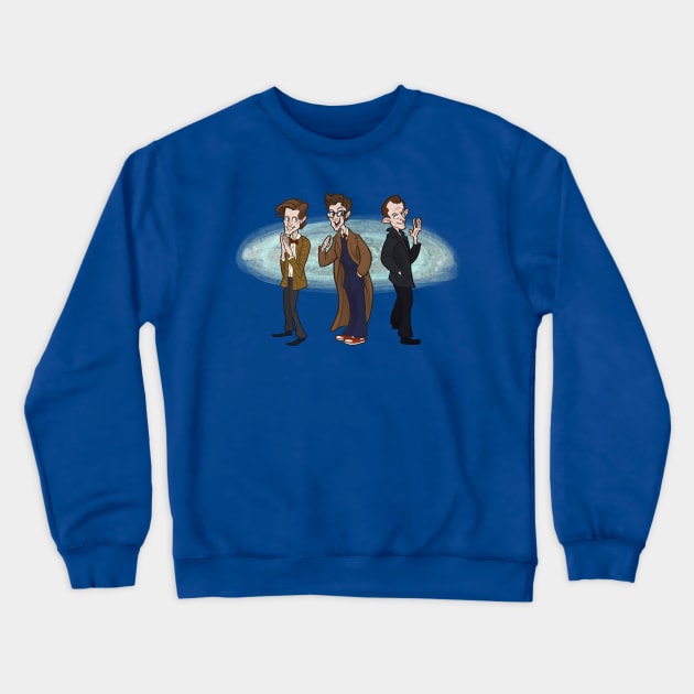 Doctor Who Doctors Crewneck Sweatshirt by quietsnooze